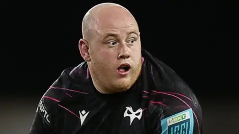 Rhys Henry playing for Ospreys