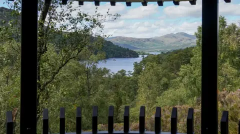 FRANK URBAN Loch Katrine and Ben Lomond seen from a newly-built watchtower