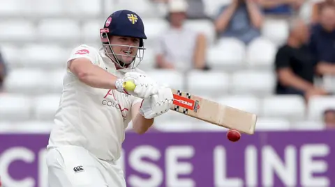 Alex Lees batting for Durham against Essex