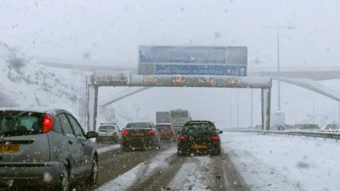 Getty Images Snow on M62