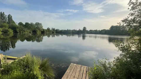 A general view of Balderton Lake. 