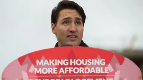 Getty Images Justin Trudeau has promised to address Canada's soaring home prices