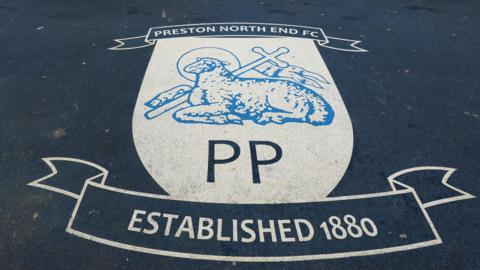 Preston North End badge at Deepdale