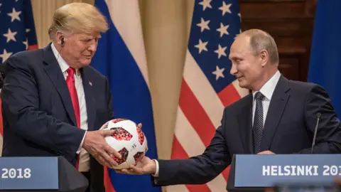Getty Images Trump and Putin in Helsinki