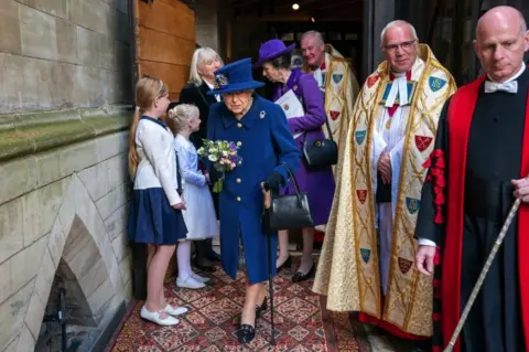 AFP/Getty The Queen at Westminster Abbey