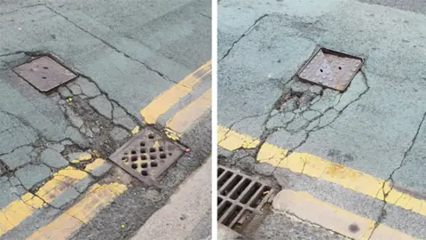 Hull City Council Views of the damaged gullies