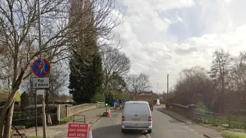 Google The bridge in Tamworth Road, Sawley,