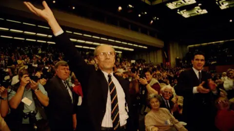 Getty Images Norman Tebbit at the 1992 Conservative party conference