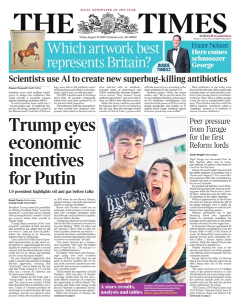 Title on the front page of reading: "The economic eye of the economy of the economy to putin",
