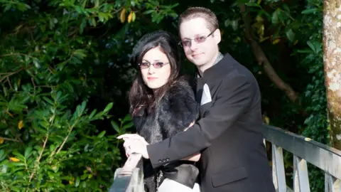 Anthony Jarrett Rachel and her husband Myrdd on their wedding day