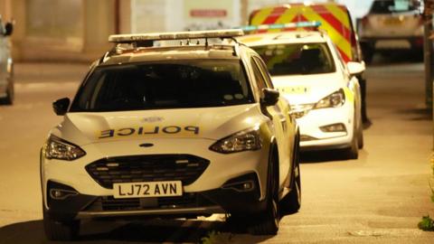 Police cars in Brighton