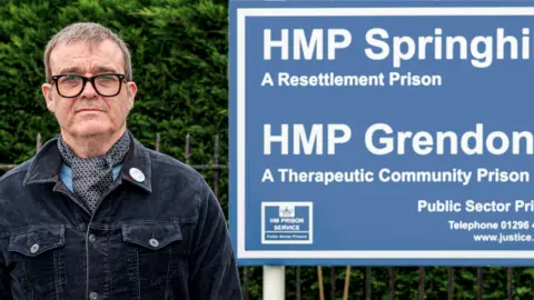 Ikon Dean Kelland outside HMP Grendon