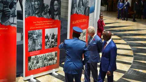 Reuters King shown museum display of 'colonial oppression'