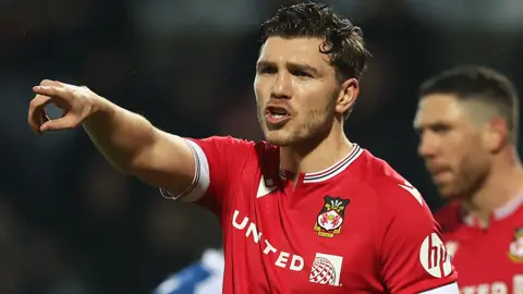 Jordan Tunnicliffe during the Emirates FA Cup Fourth Round match between Blackburn Rovers and Wrexham at Ewood Park in January 2024