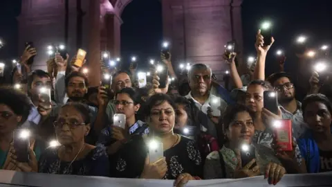 AFP Protest at India gate in Delhi