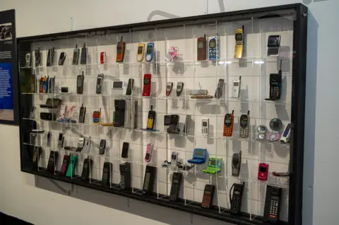 Mobile Phone Museum A display of mobile phones 