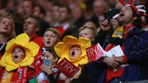 Getty Images Welsh rugby fans