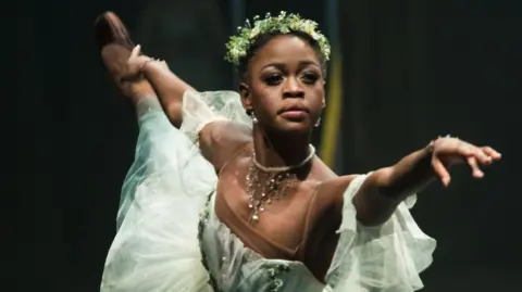 Getty Images Michaela DePrince performing Giselle with the English National Ballet in 2017