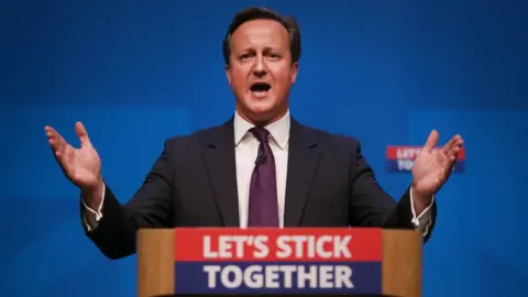Getty Images David Cameron campaigning during the Scottish referendum