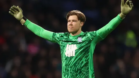 Bailey Peacock-Farrell in action for Birmingham City