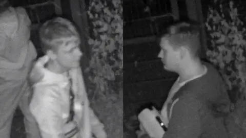 Lincolnshire Police CCTV footage of two people Lincolnshire Police would like to speak to in connection with damage at Green Synergy