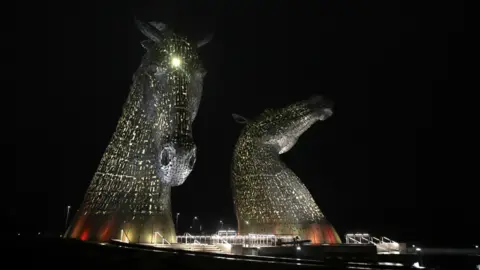 PA Media The Kelpies