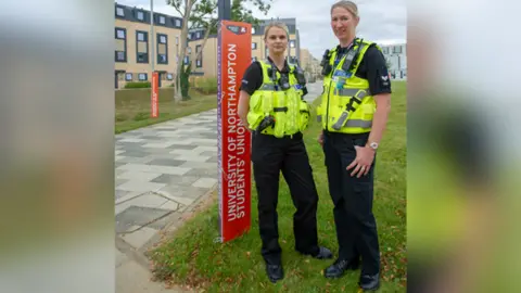 University of Northamptonshire PC Nikki Brooks (left) and Sgt Lorna Clarke