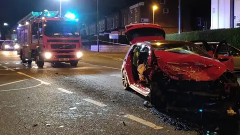 West Midlands Fire Service Erdington crash