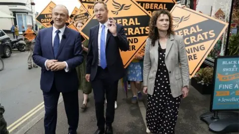 PA Media Victorious Lib Dems in Devon