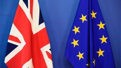 Getty Images Union and EU flags