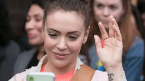 Getty Images A picture of Alyssa Milano, whose tweet sparked a worldwide trend