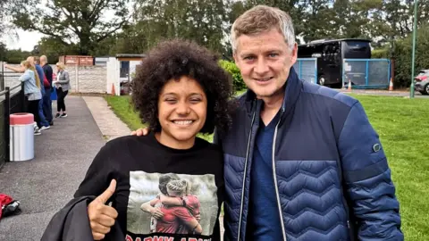 Natalie Burrell Natalie and Ole Gunnar Solskjaer