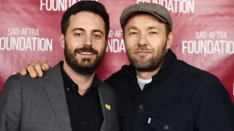 Getty Images Boy Erased author Garrard Conley (L) and director and actor Joel Edgerton attend a screening of the film