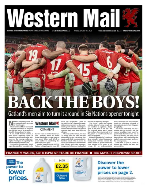 Western Mail Western Mail front page