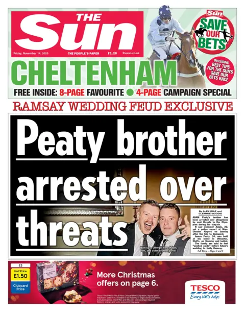  "Peaty brother arrested over threats".