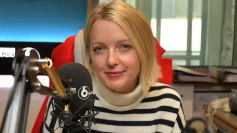 Lauren Laverne in the 6Music studio