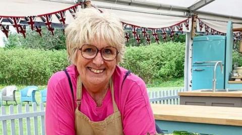 Dawn Hollyoak in the Bake Off tent 