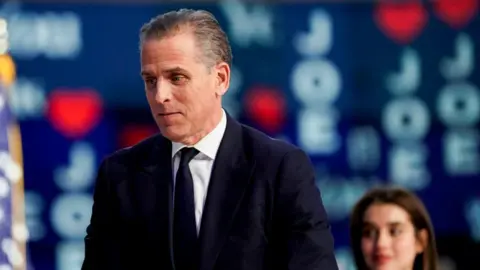 Getty Images Hunter Biden terlihat di konvensi Demokrat 2024 di Chicago