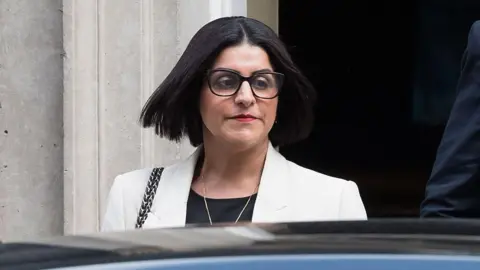 Shabana Mahmood leaves Downing Street.