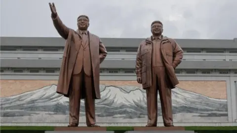 Kim Il Sung and Kim Jong Il monuments