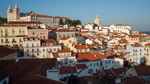 A view of Lisbon in the sun