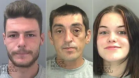 South Wales Police Jason Edwards, Lee William Strickland, Dionne Timms-Williams