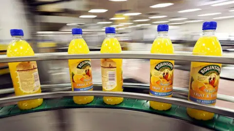 Getty Images Robinsons squash after being bottled in a factory