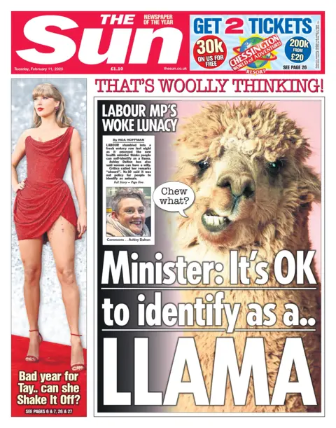 The Sun: It is okay for people to identify as Lama.