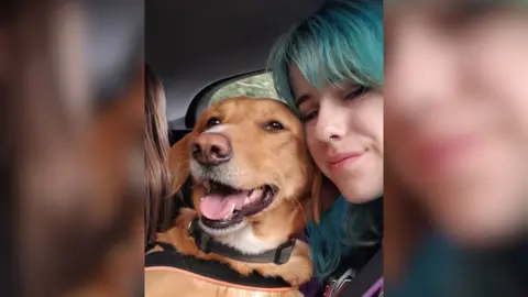 Elena Meadows Elena Meadows taking a selfie with her dog Aggie.