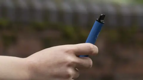 Getty Images Hand holding vape