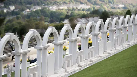 Getty Images The graves of victims of the Aberfan disaster