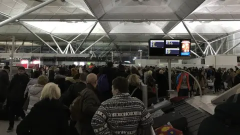 BBC Passengers at Stansted Airport