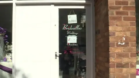 BBC Bridezillas shop window