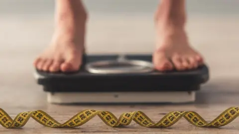 Getty Images Scales and tape measure